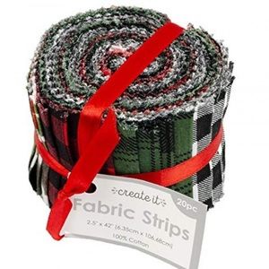 - ❄️  Create It | Christmas Red Truck Themed - Fabric Strips 20 pc  (2.5 x…